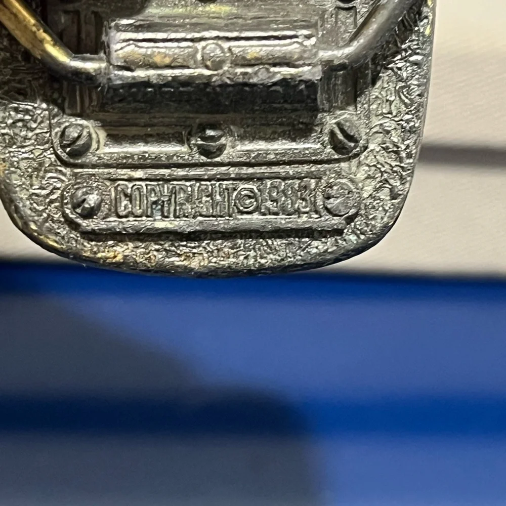 Old Milwaukee Beer Brass Belt Buckle MM Limited Chicago Vintage 80s 1980s 1983